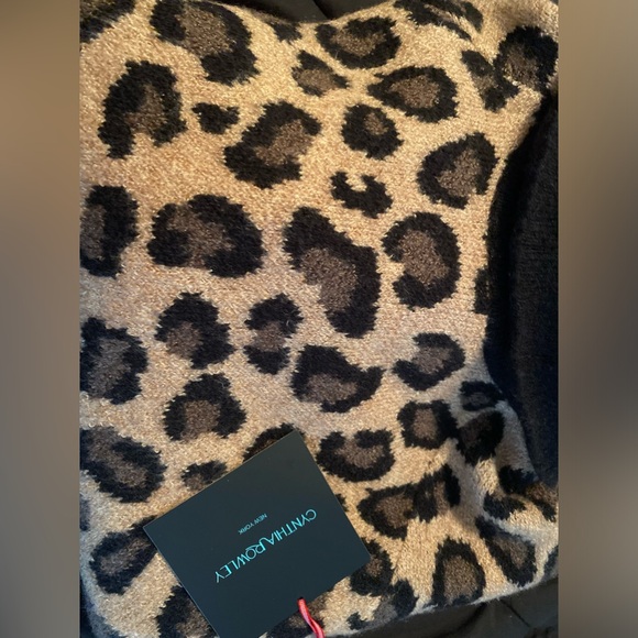 Cynthia Rowley Mock Neck Leopard Print Sweater (NWT) - Picture 3 of 5